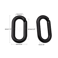 Opaque Spray Painted Acrylic Linking Rings&nbsp;OACR-S021-68A-C01