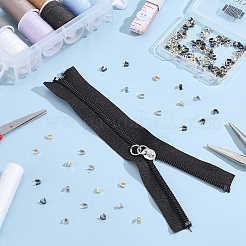 服装アクセサリー  真鍮ジッパーストッパートップボトムストップ  ミックスカラー  4x4x2mm  50個/カラー  3色  150pc&nbsp;KK-CY0001-17B