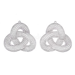Tarnish Resistant 201 Stainless Steel Filigree Pendants&nbsp;STAS-S118-018P
