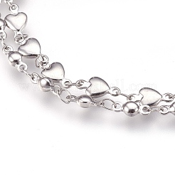 Tarnish Resistant 304 Stainless Steel Multi-strand Bracelets&nbsp;BJEW-G596-08P