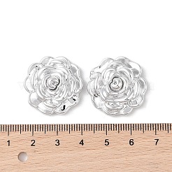 Ccbプラスチックカボション  花  プラチナ  24.5x9.5mm&nbsp;KY-C020-11P