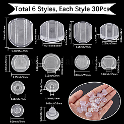 180Pcs 6 Styles Plastic Ear Nuts & Earring Pads&nbsp;KY-SP0001-36