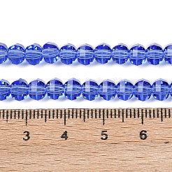 透明ガラスビーズ連売り  ロンデル  多面カット  モーブ  5x6x5mm  穴：1.2mm  約98個/連  16.54~17.32''（42~44センチメートル）&nbsp;LS-GLAA-G125-01A-06