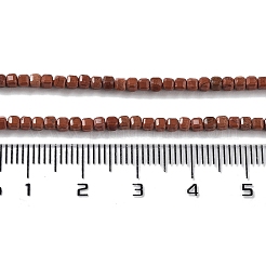 天然石レッドジャスパービーズ連売り  多面カット  正方形  2x2x2mm  穴：0.7mm  約166~170個/連  15.16''~15.39''（38.5~39.1センチメートル）&nbsp;G-J400-A02-01