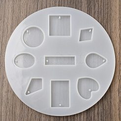 幾何学的形状 DIY ペンダントシリコンモールド  レジン型  UVレジン用  エポキシ樹脂ジュエリー作り  混合図形  130x5mm  穴：1.5mm  内径：21~35x10~25mm&nbsp;DIY-E070-01A