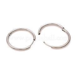 Tarnish Resistant 201 Stainless Steel Huggie Hoop Earrings&nbsp;EJEW-L250-01M-P