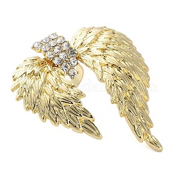 Wing Alloy Rhinestone Adjustable Rings for Women&nbsp;RJEW-K277-04G
