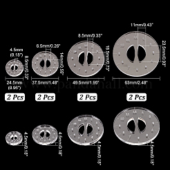 8Pcs 4 Style Transparent Acrylic Clay Tool&nbsp;TACR-PH0001-62