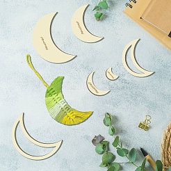 8Pcs 8 Style Wood Hoop Rings Macrame for DIY Craft Making&nbsp;DIY-WH0545-007