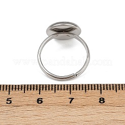304ステンレススチールカフリング部品  ベゼルカップリングのセッティング  フラットラウンド  ステンレス鋼色  トレイ：12mm  内径：15.5mm&nbsp;STAS-D372-05P-01C