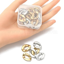 20Pcs 2 Colors Opaque Spray Painted Acrylic Linking Rings&nbsp;OACR-YW0001-52
