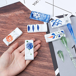 4Pcs 4 Style Porcelain Chopsticks Stand&nbsp;DJEW-CP0001-03