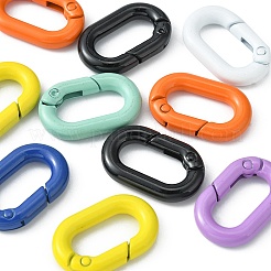 10Pcs Spray Painted Alloy Spring Gate Rings&nbsp;FIND-YW0001-75