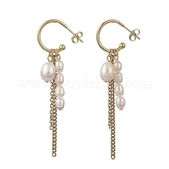 304 Stainless Steel Tassel Stud Earrings&nbsp;EJEW-JE07376