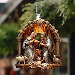 The Birth of Jesus Hanging Ornaments&nbsp;PW-WG35527-02
