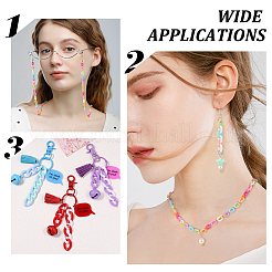 600Pcs 13 Style Transparent & Opaque Acrylic Linking Rings&nbsp;MACR-CA0001-16
