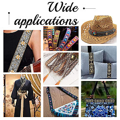 Ethnic Style Polyester Ribbon&nbsp;OCOR-WH0047-56B-01