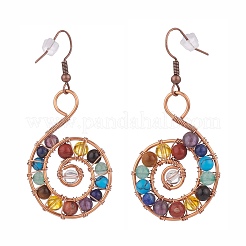 Gemstone Dangle Earrings&nbsp;EJEW-JE04906-01