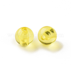 透明なアクリルビーズ  ラウンド  きいろ  8x7mm  穴：2mm  約1745個/500g&nbsp;MACR-S370-A8mm-717