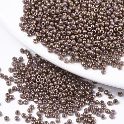 TOHOラウンドシードビーズ  11/0  日本製シードビーズ  （1700)金メッキ大理石白  11/0  2x1.5mm  穴：0.5mm  約20000個/袋  100 G /袋&nbsp;SEED-R049-1700