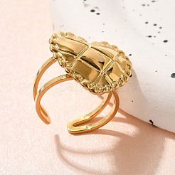 304 Stainless Steel Open Cuff Rings for Women&nbsp;STAS-Z108-05G-03