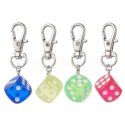 Resin Dice Pendant Decorations&nbsp;HJEW-JM04190