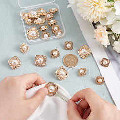 2 Style 1-Hole Alloy Shank Buttons&nbsp;FIND-NB0003-73B