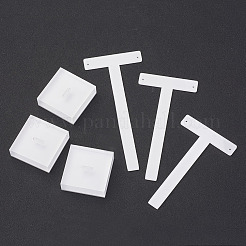 Tバーピアスディスプレイ  アクリル  ホワイト  10.5x5.7x4cm  12x5.7x4cm  13.5x5.7x4cm&nbsp;EDIS-P002-01
