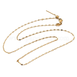 1.5MM Unisex 304 Stainless Steel Dapped Chain Necklaces&nbsp;NJEW-P356-10G