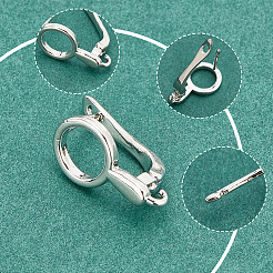 20Pcs 2 Colors Brass Huggie Hoop Earring Findings&nbsp;KK-AR0003-04