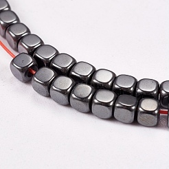 Non-magnetic Synthetic Hematite Beads Strands&nbsp;X-G-J172-3x3mm-04