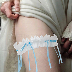 Polyester Lace & Plastic Pearl Leg Ring&nbsp;HJEW-WR00033