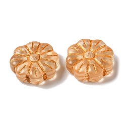 透明なランプワークビーズ  花  砂茶色  15x6mm  穴：1mm  約48~58個/100g&nbsp;LAMP-P065-03A-06