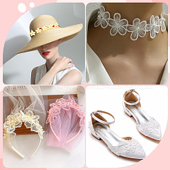 Flower Polyester Lace Trim Ribbon&nbsp;OCOR-WH20003-03A-04