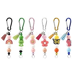 Silicone & Faux Suede Tassel Pendant Decoration&nbsp;HJEW-YW00100-01