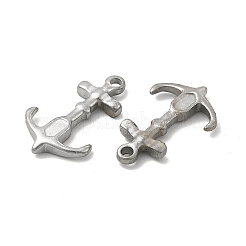 変色しない304ステンレススチールペンダント  チャームアンカー  ステンレス鋼色  23x14.5x3mm  穴：2mm&nbsp;STAS-P319-45P