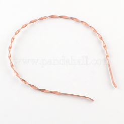 鉄ヘアアクセサリーパーツ  ヘアバンドパーツ  赤ブロンズ色  120mm&nbsp;MAK-R001-32