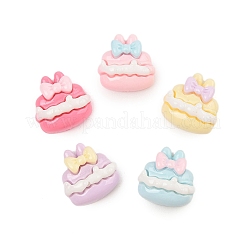 オペーク樹脂カボション  ミックスカラー  ケーキ  12x11.5x6.5mm&nbsp;CRES-M037-08A