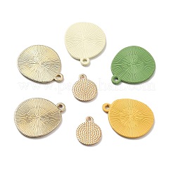 24個3スタイルアロイエナメルチャーム  笑顔とフラットラウンド  ミックスカラー  14.5~25x12~20x1.5mm  穴：1.5~2mm  8個/スタイル&nbsp;ENAM-FP0001-67