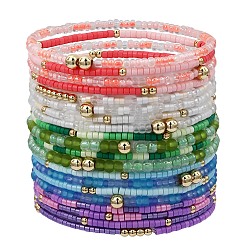 20Pcs 20 Colors Glass Seed Beaded Stretch Bracelet Sets&nbsp;BJEW-SW001593