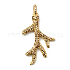 Brass Micro Pave Cubic Zirconia Pendants&nbsp;KK-I360-004G