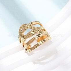 304 Stainless Steel Cuff Open Rings&nbsp;RJEW-H266-05B-G
