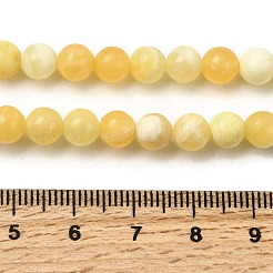Natural Yellow Jade Beadd Strands&nbsp;G-A274-A01-6mm