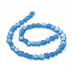 Handmade Millefiori Glass Bead Strands&nbsp;LAMP-J035-10mm-53