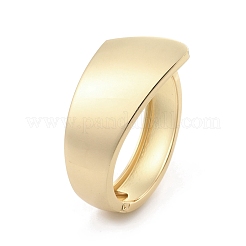 女性用合金ヒンジ付きバングル  ゴールドカラー  1-5/8インチ（4cm）  内径：2インチ（5.15cm）x2-3/8インチ（6.1cm）&nbsp;BJEW-D312-05G
