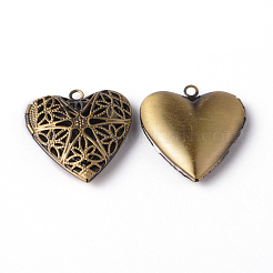 Brass Diffuser Locket Pendants&nbsp;ECF135-1AB