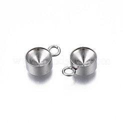 Non-Tarnish 201 Stainless Steel Pendant Rhinestone Settings&nbsp;X-STAS-S057-44E-P