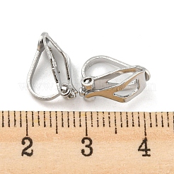 真鍮製クリップ式イヤリングパーツ  穴開けないイヤリング  プラチナメッキ  ニッケルフリー  12.5x6x8mm&nbsp;EC110-NF