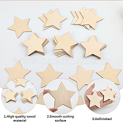 50Pcs Wood Cutouts&nbsp;DIY-SP0004-64A-03