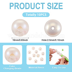 10Pcs Resin Beads&nbsp;PACR-TA0001-33K